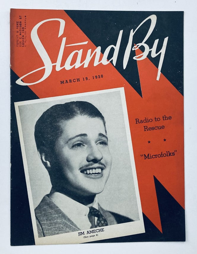 VTG Stand By Magazine March 19 1938 Jim Ameche and Radio to the Rescue