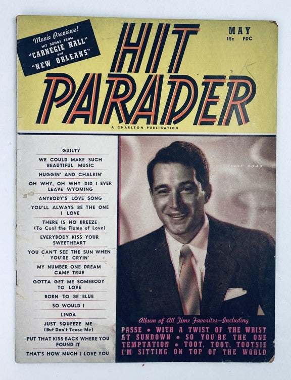 VTG Hit Parader Magazine May 1947 Vol 5 No. 6 Perry Como & Memory Lane No Label