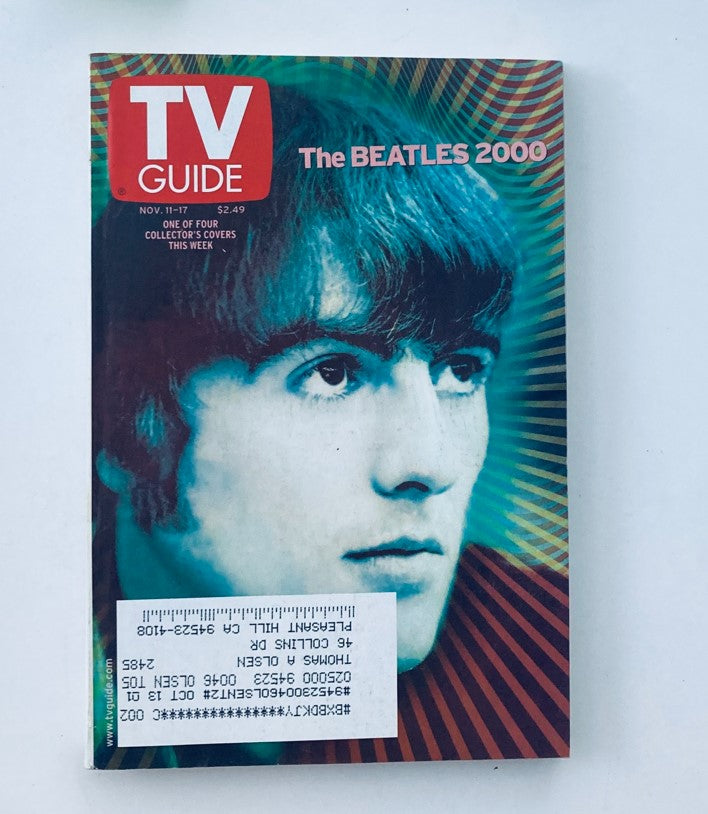 TV Guide Magazine November 11 2000 George Harrison San Francisco Metro Ed.