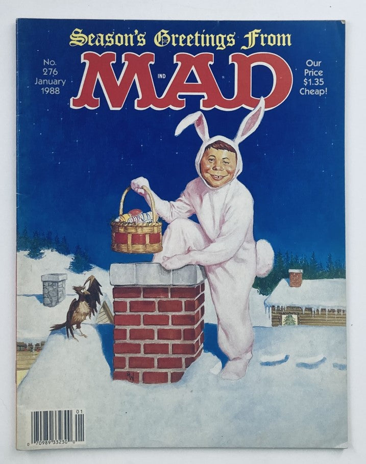 Mad Magazine January 1988 No. 276 The Wretches of Ecchflick 6.0 FN Fine No Label