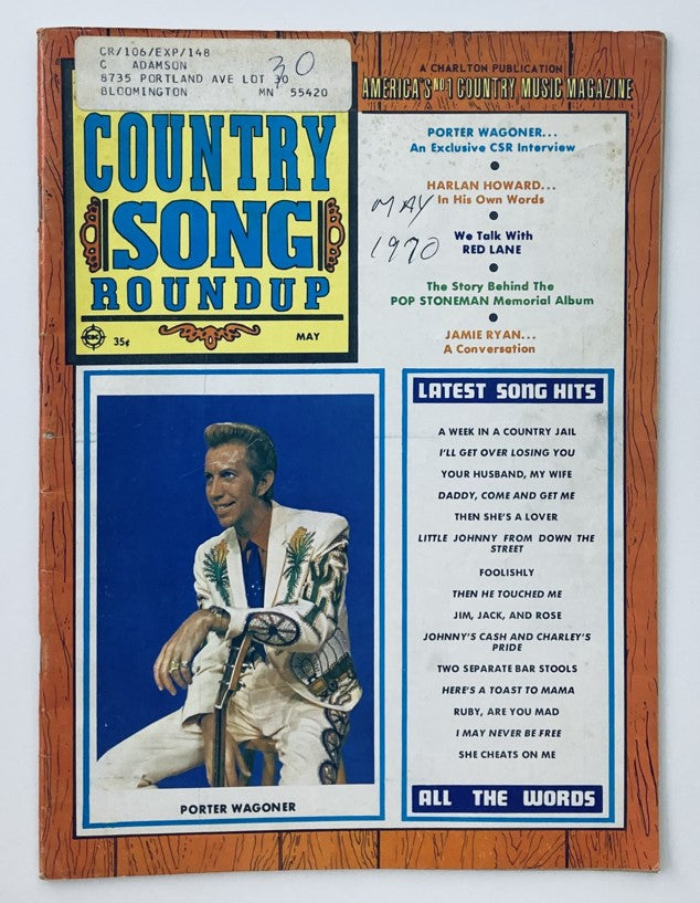 VTG Country Song Roundup Magazine May 1970 Porter Wagoner & Harlan Howard