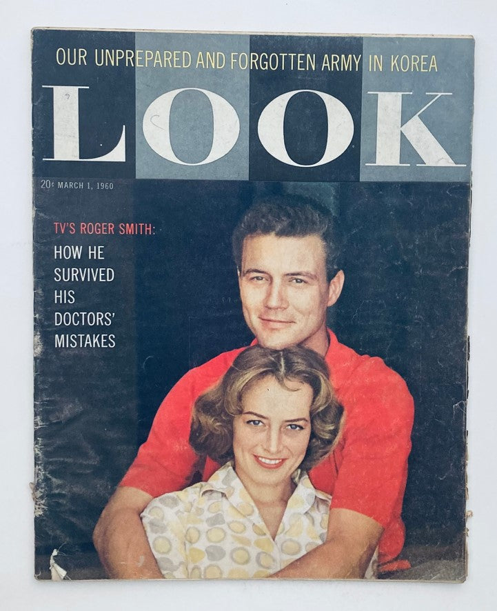 VTG Look Magazine March 1 1960 Vol 24 No. 5 Roger Smith and Wife Victoria Shaw