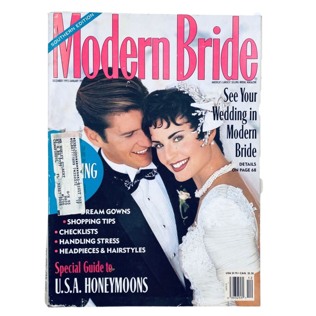 Modern Bride Magazine December 1992 See Your Wedding in Modern Bride