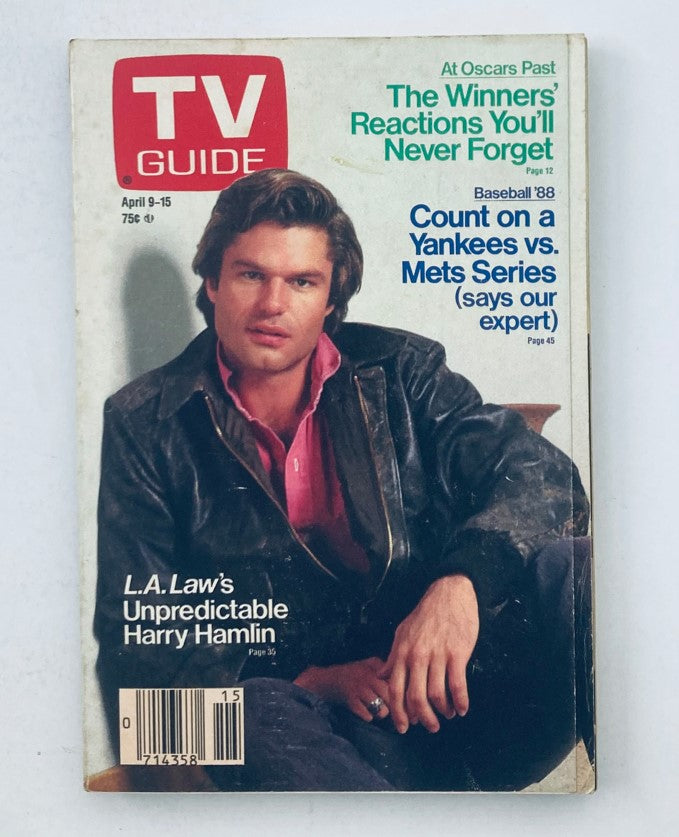 TV Guide Magazine April 9 1988 Harry Hamlin WA-Baltimore Ed No Label