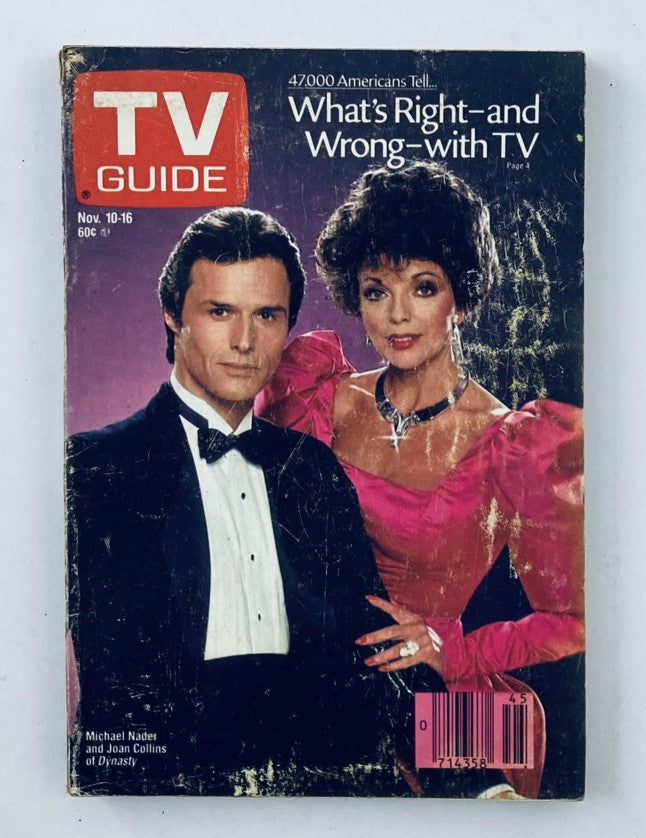 TV Guide Magazine November 10 1984 Michael Nader Joan Collins Dayton Ed No Label