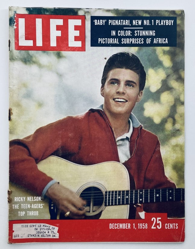 VTG Life Magazine December 1 1958 Vol 45 No. 22 Ricky Nelson Teens' Top Throb