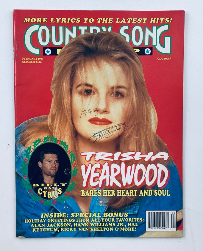 VTG Country Song Roundup Magazine February 1993 Trisha Yearwood No Label