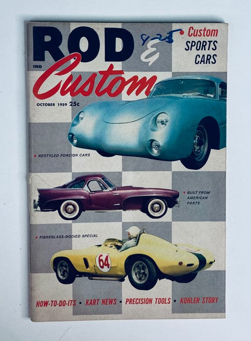 VTG Rod & Custom Magazine October 1959 Hard Top for a Healy No Label