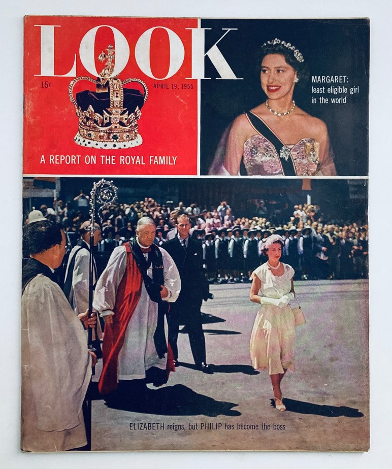 RES* Look Magazine April 19 1955 Vol 19 No. 8 Queen Elizabeth II No Label