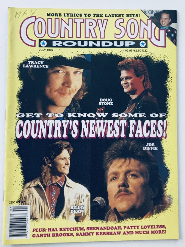 Country Song Roundup Magazine July 1992 Billy Dean and Doug Stone No Label