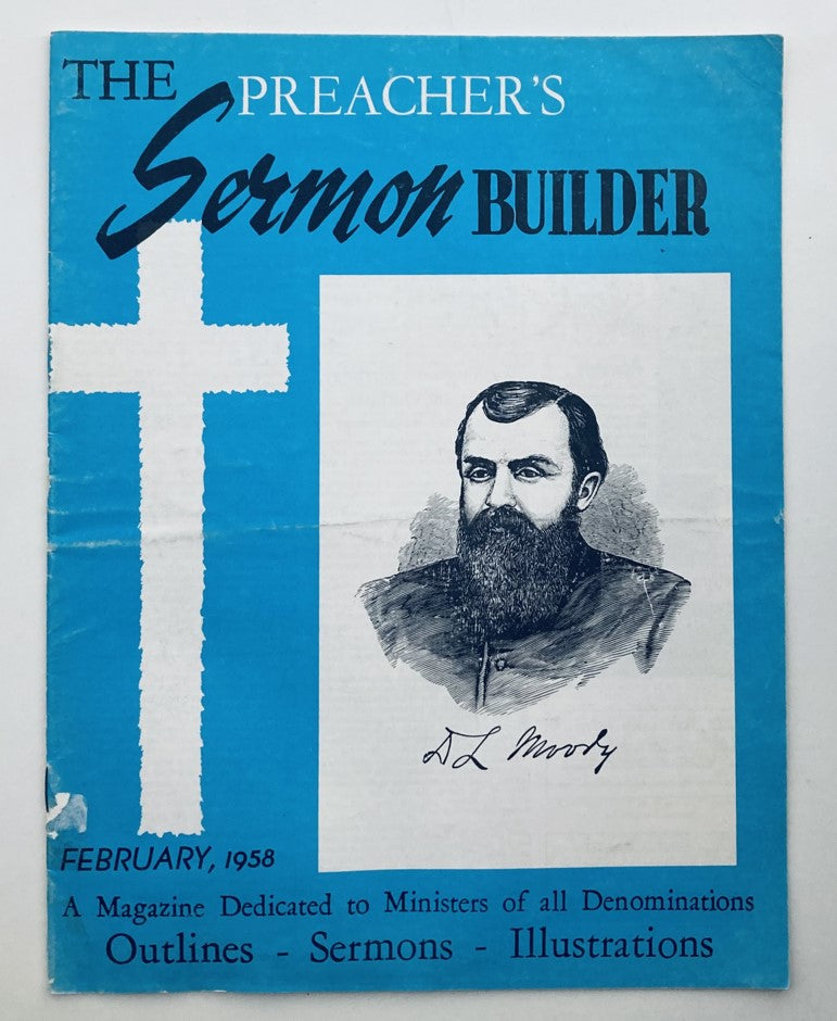 VTG The Preacher's Sermon Builder Magazine February 1958 Abe Lincoln No Label