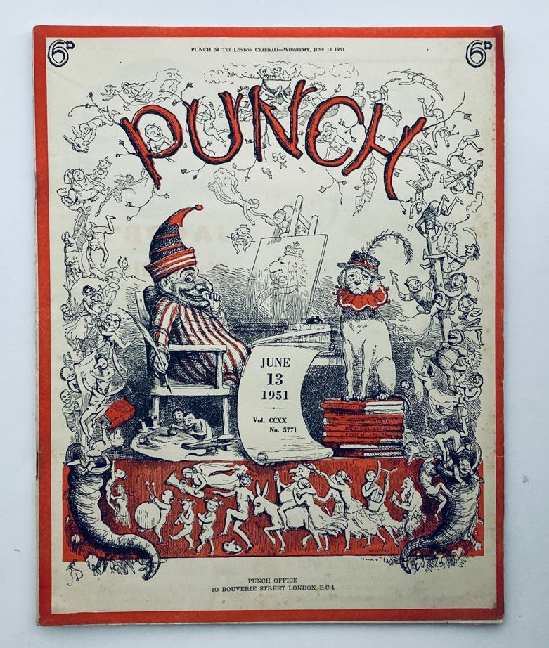 Punch Magazine June 13 1951 Vol 220 No. 5771 WWII Cartoon & Humour No Label