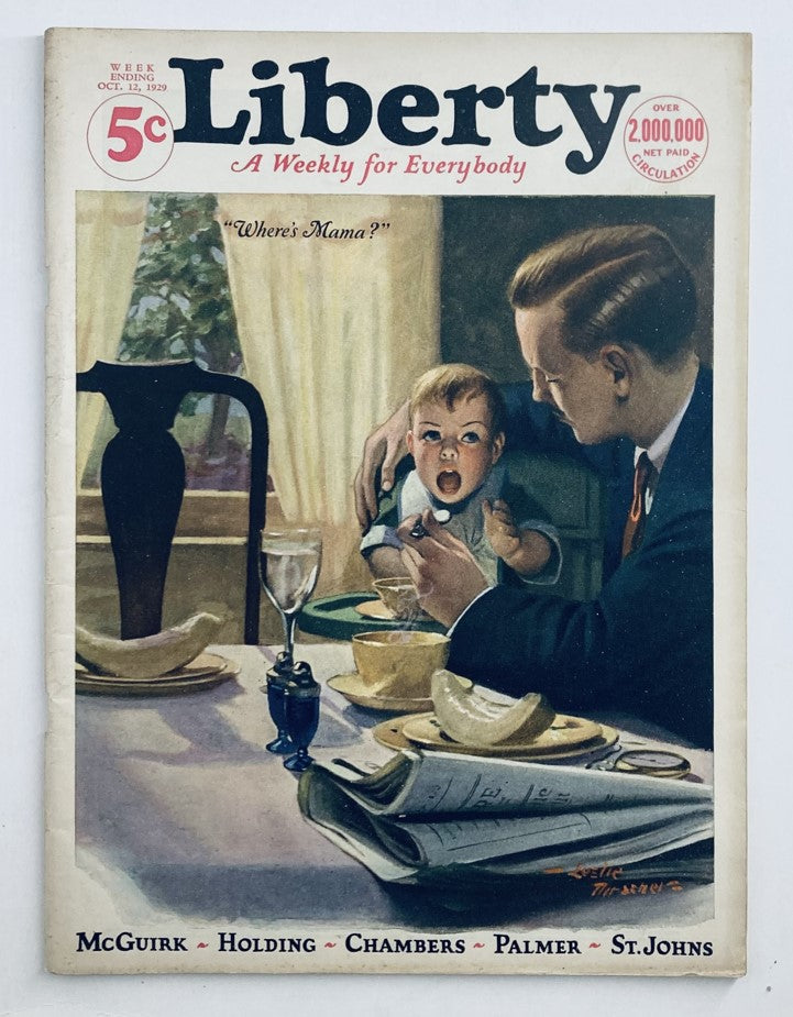 VTG Liberty Magazine October 12 1929 Vol 6 No. 40 Propaganda & Ships No Label