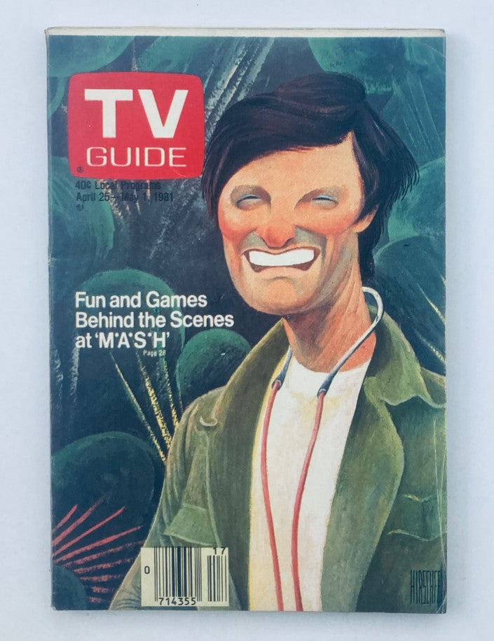 TV Guide Magazine April 25 1981 MASH Behind The Scenes PA Metro Ed. No Label