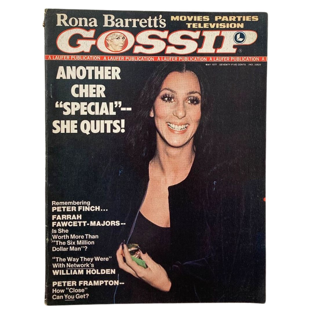 VTG Rona Barrett's Gossip Magazine May 1977 Vol 5 #5 Cher, Will Holden No Label