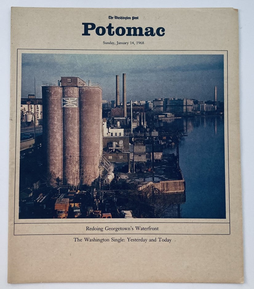 VTG Washington Post Potomac Magazine January 14 1968 Georgetown No Label VG