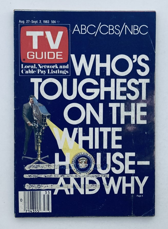 TV Guide Magazine August 27 1983 White House and Why Johnstown-Altoona Ed.