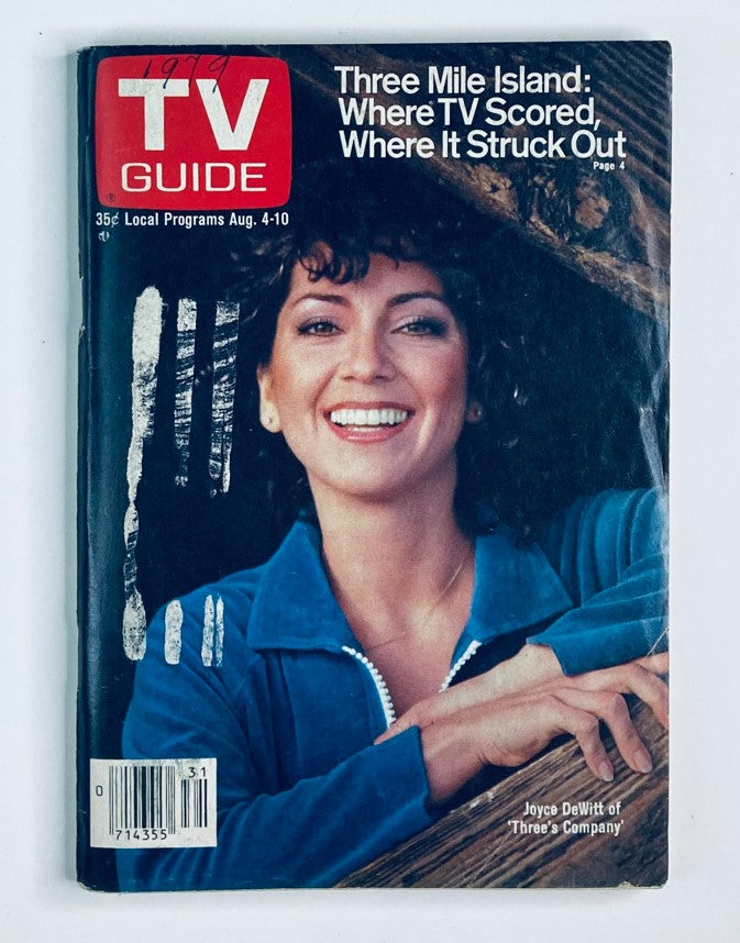 TV Guide Magazine August 4 1979 Joyce DeWitt of Three's Company WA-Baltimore Ed.