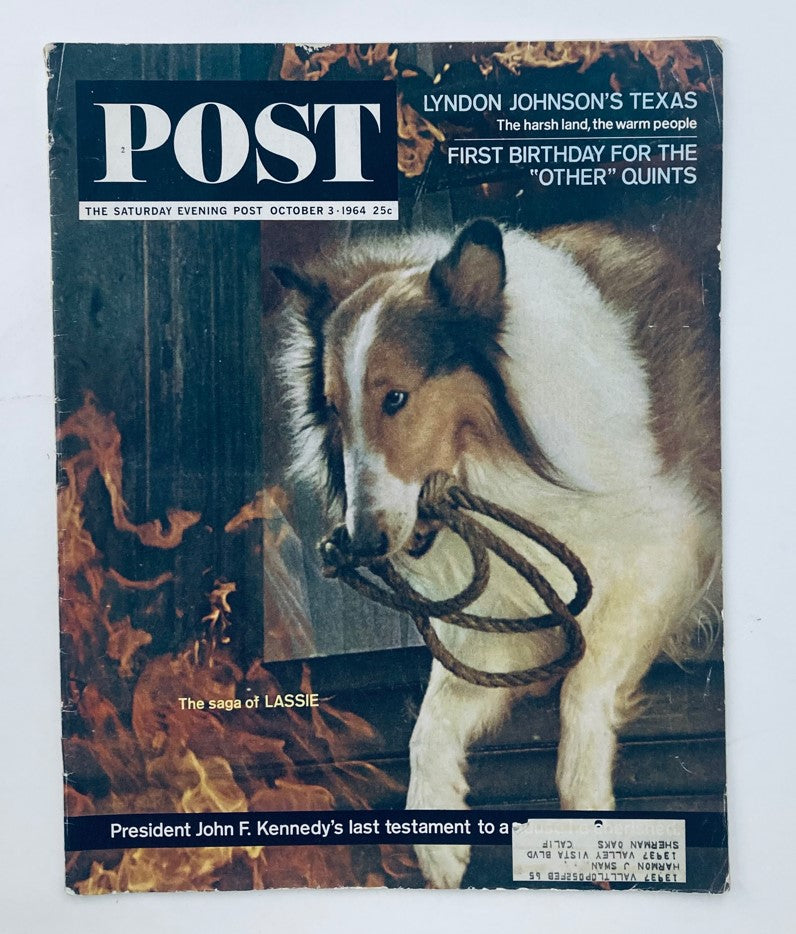 The Saturday Evening Post Magazine October 3 1964 The Saga of Lassie