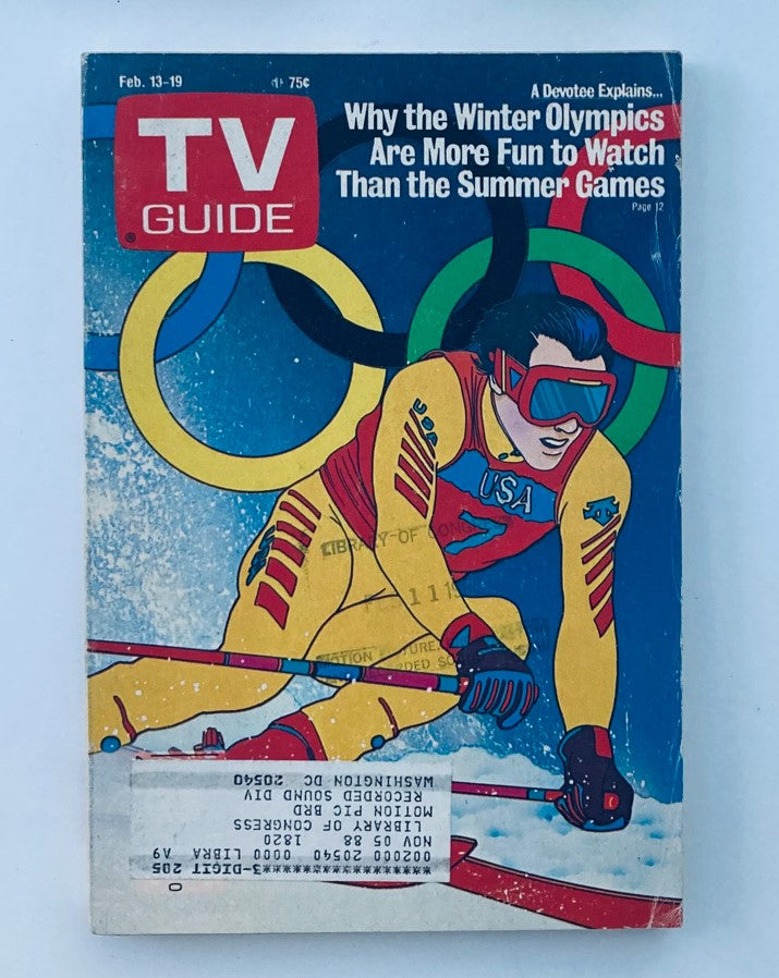 TV Guide Magazine February 13 1988 The Winter Olympics WA-Baltimore Ed.