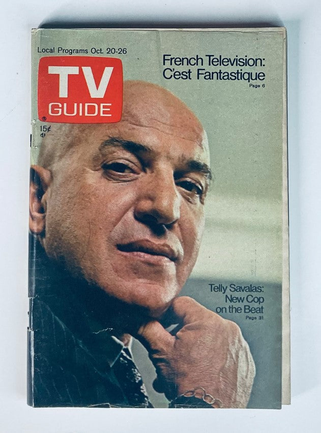 TV Guide Magazine October 20 1973 #1073 Telly Savalas LA Metro Ed. No Label