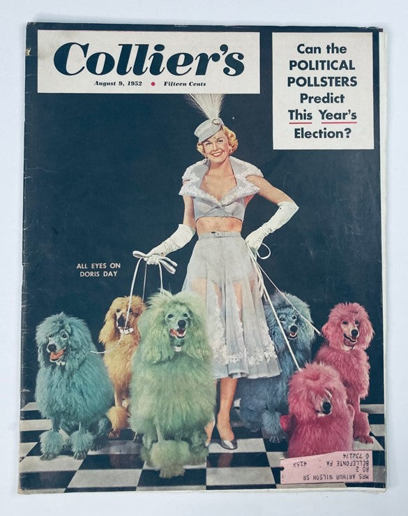 VTG Collier's Magazine August 9 1952 Vol 130 No. 6 All Eyes on Doris Day