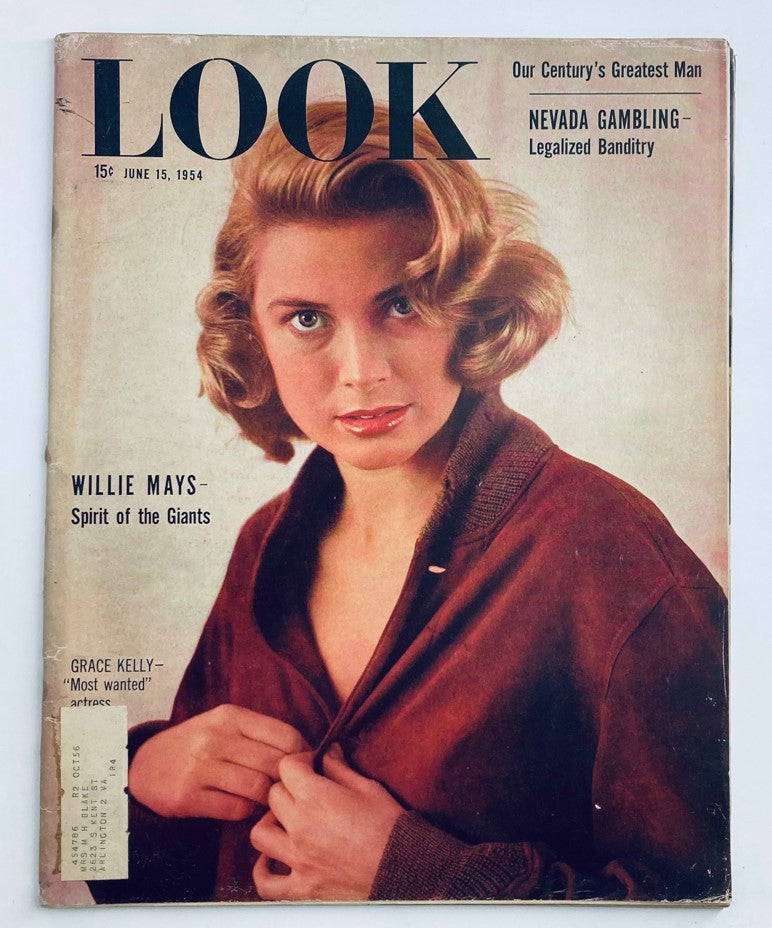 VTG Look Magazine June 15 1954 Vol 18 No. 12 Grace Kelly and Willie Mays
