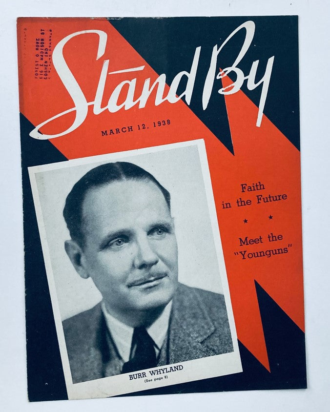 VTG Stand By Magazine March 12 1938 Burr Whyland and Faith in the Future