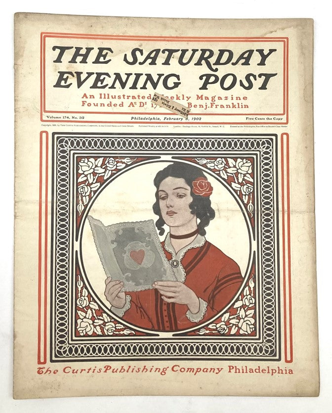 Saturday Evening Post Illustrated Cover Magazine February 8 1902 Russia & Japan