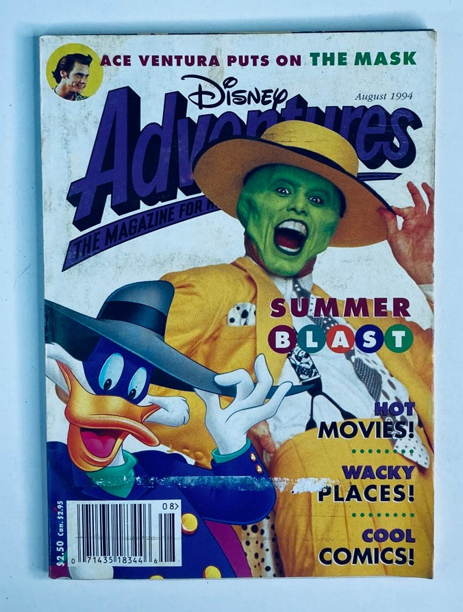 Disney Adventures Magazine August 1994 Jim Carrey as The Mask and Jack McDowell