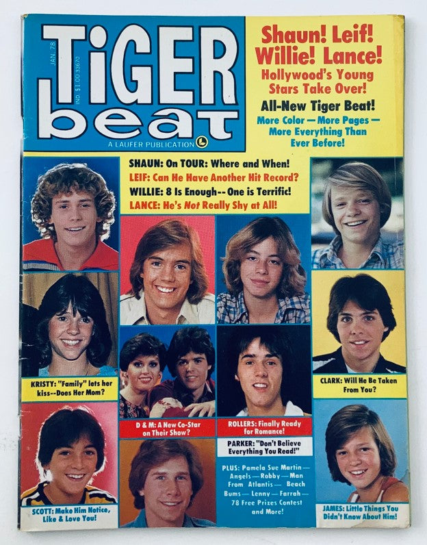 Tiger Beat Magazine January 1978 Shaun Cassidy Scott Baio Donny & Marie No Label