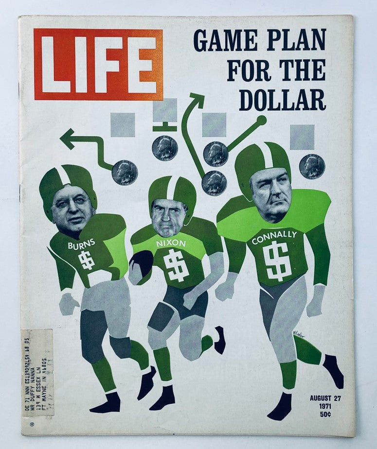 RES*Life Magazine August 27 1971 Vol 71 No. 9 Richard Nixon Game Plan for Dollar