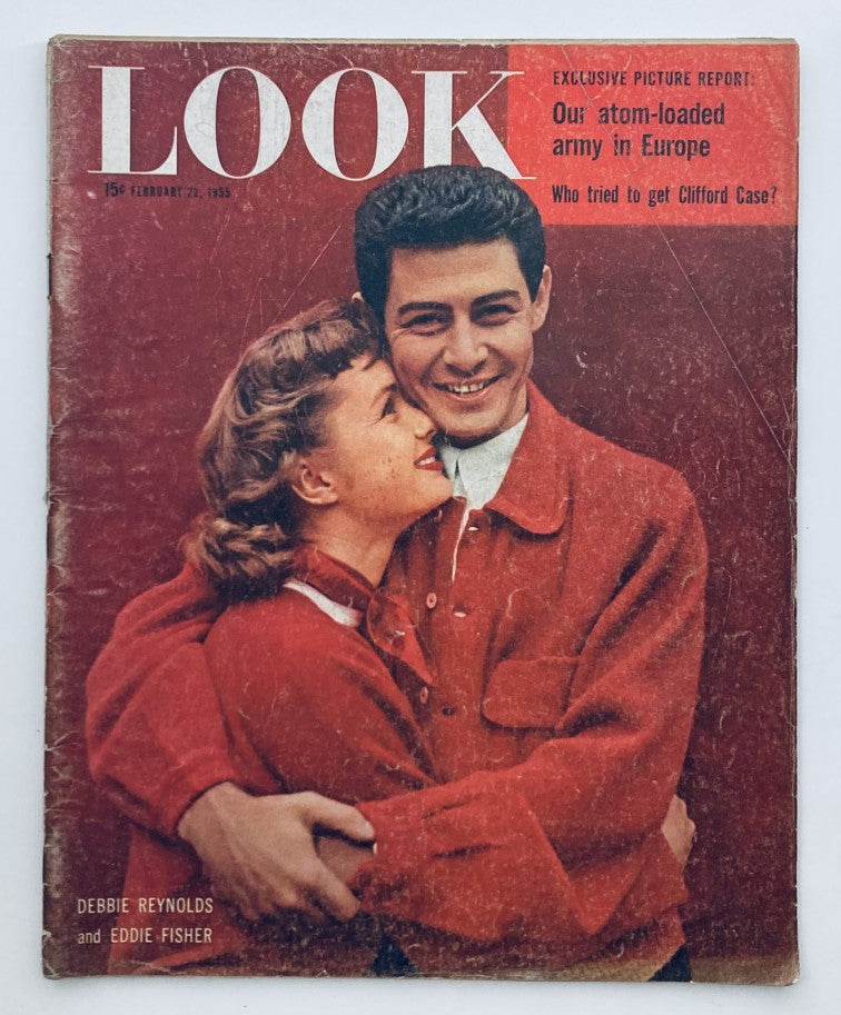 VTG Look Magazine February 22 1955 Debbie Reynolds and Eddie Fisher No Label