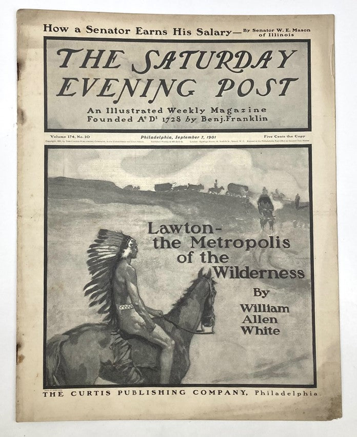 Saturday Evening Post Magazine Illustrated Cover September 7 1901 Metropolis