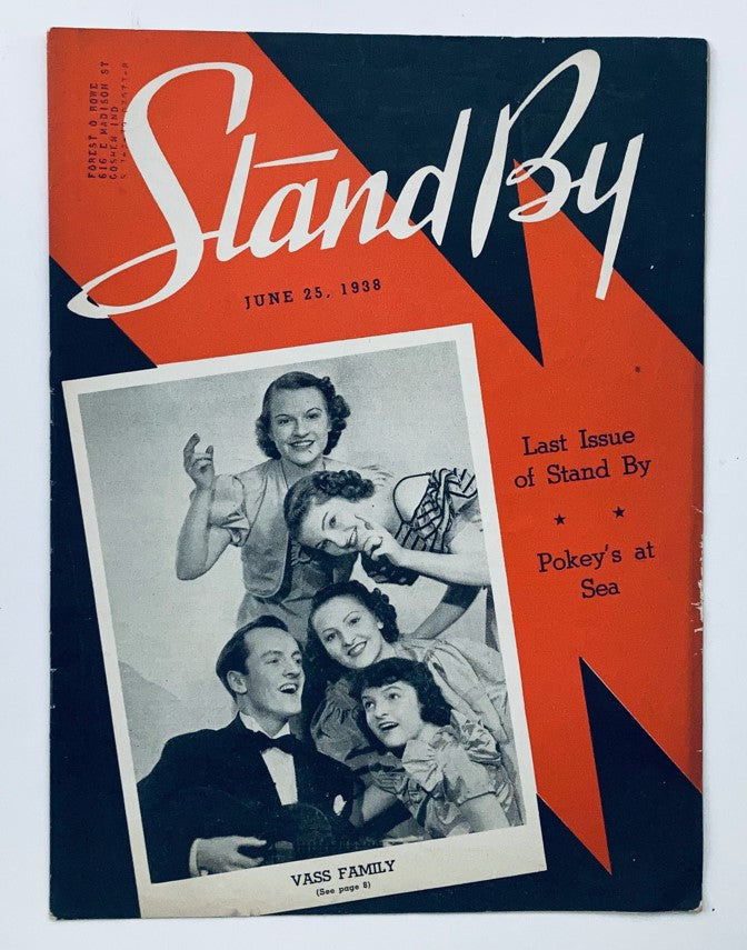 VTG Stand By Magazine June 25 1938 Vass Family and Last Issue of Stand By