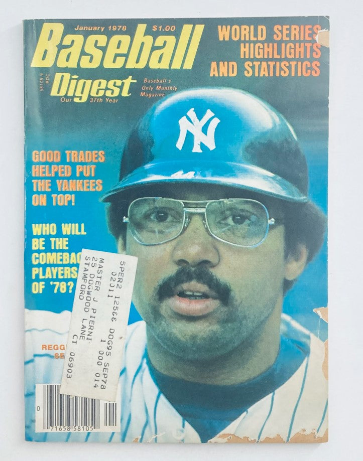 VTG Baseball Digest Magazine January 1978 Reggie Jackson World Series