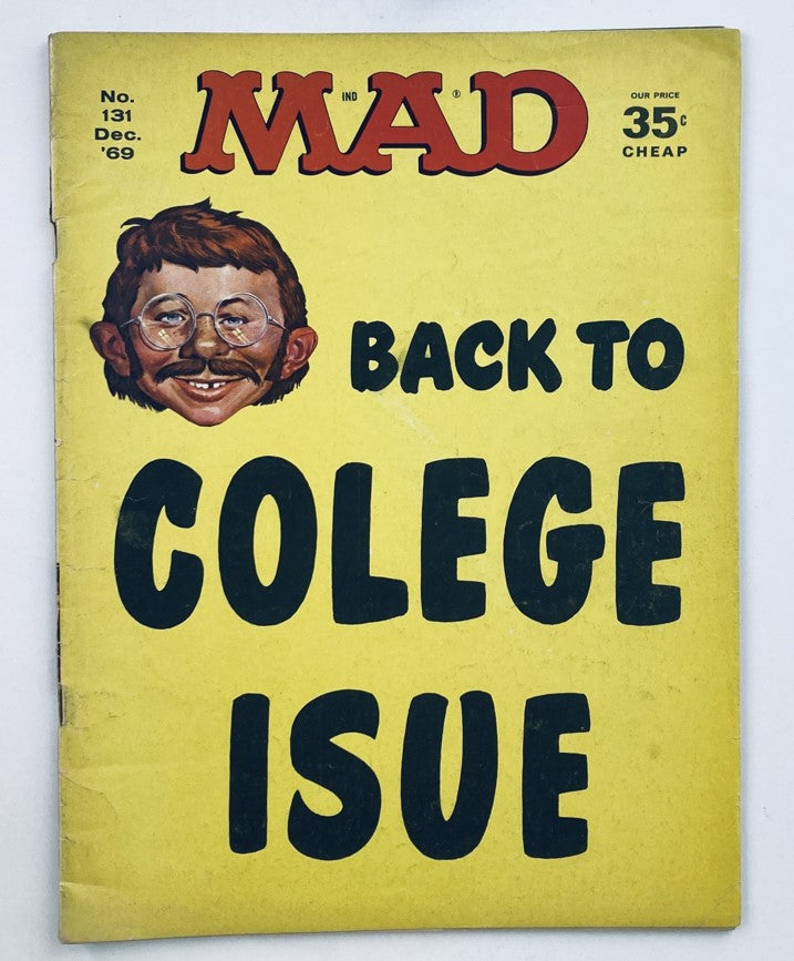 Mad Magazine December 1969 No. 131 Modern College Courses 6.0 FN Fine No Label