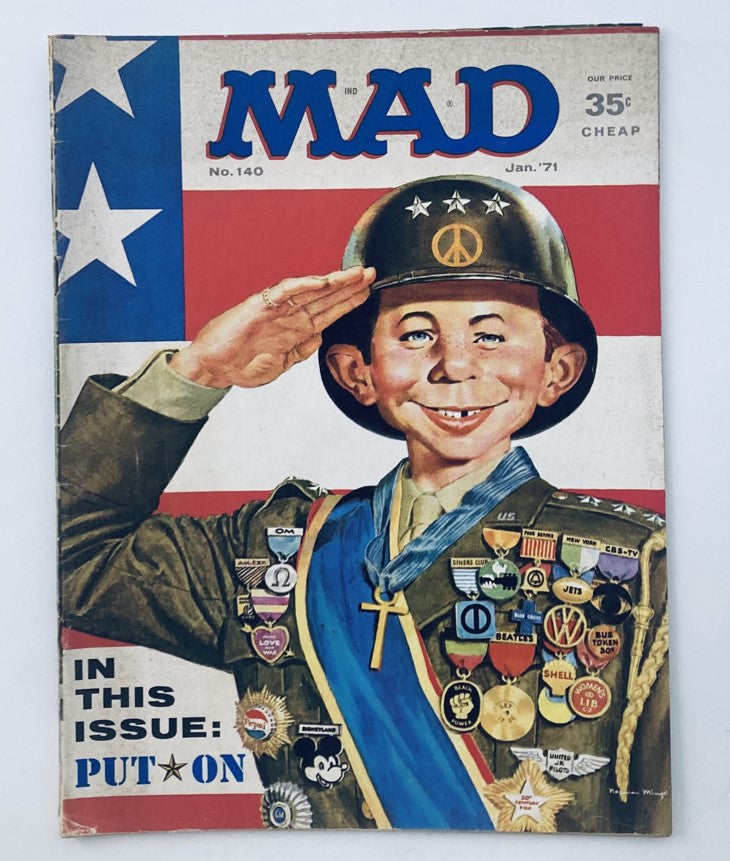 VTG Mad Magazine January 1971 No. 140 Put Star On 4.0 VG No Label