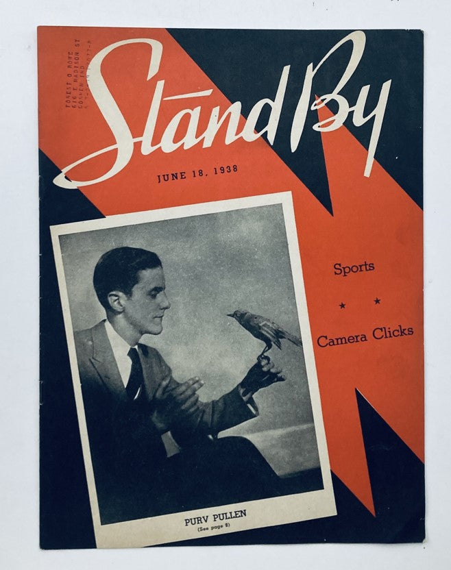 VTG Stand By Magazine June 18 1938 Purv Pullen & Sports by Don Kelley