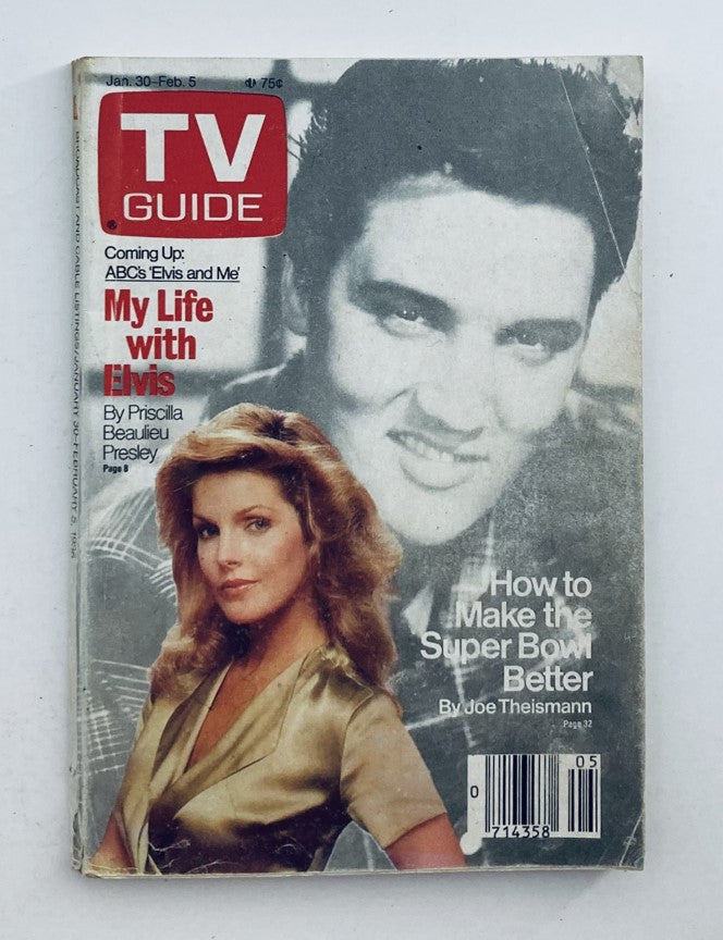 TV Guide Magazine January 30 1988 Priscilla & Elvis Cincinnati Ed. No Label