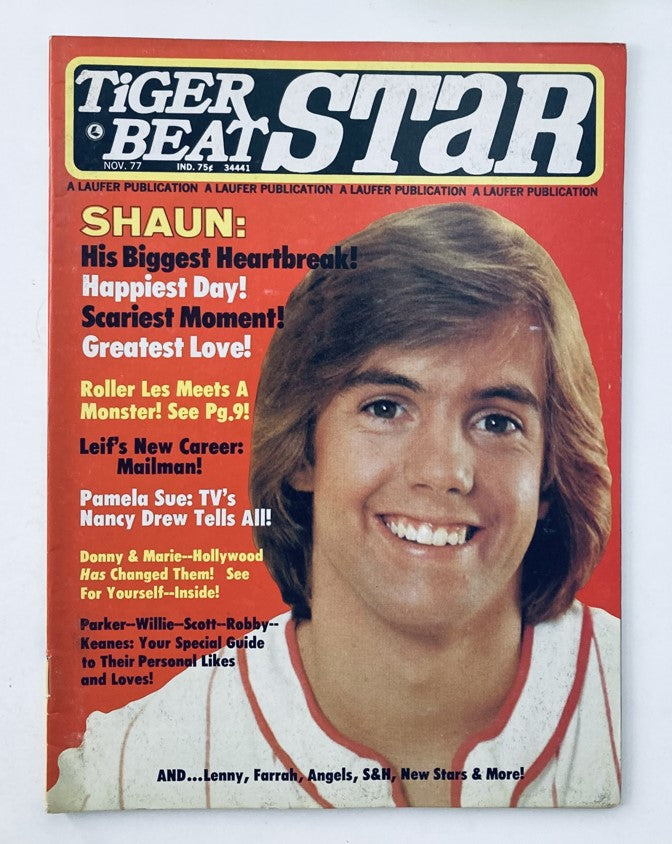 Tiger Beat Star November 1977 Vol 2 #2 Shaun Cassidy, Leif Garret w Poster VG