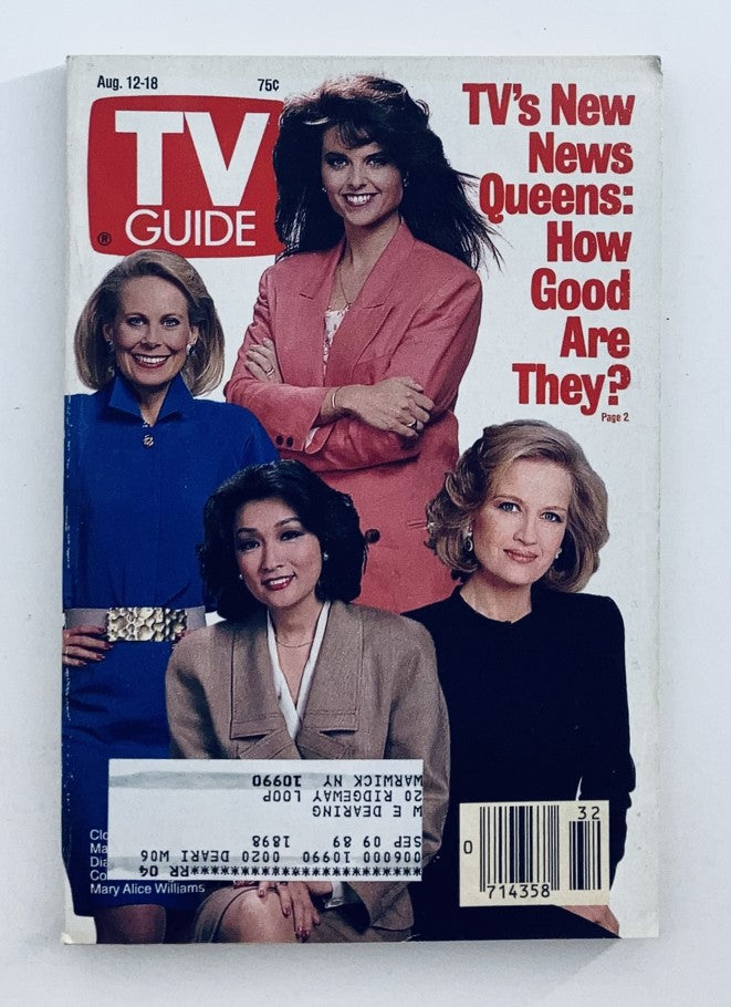 TV Guide Magazine August 12 1989 Connie Chung, Diane Sawyer NY Metro Ed.