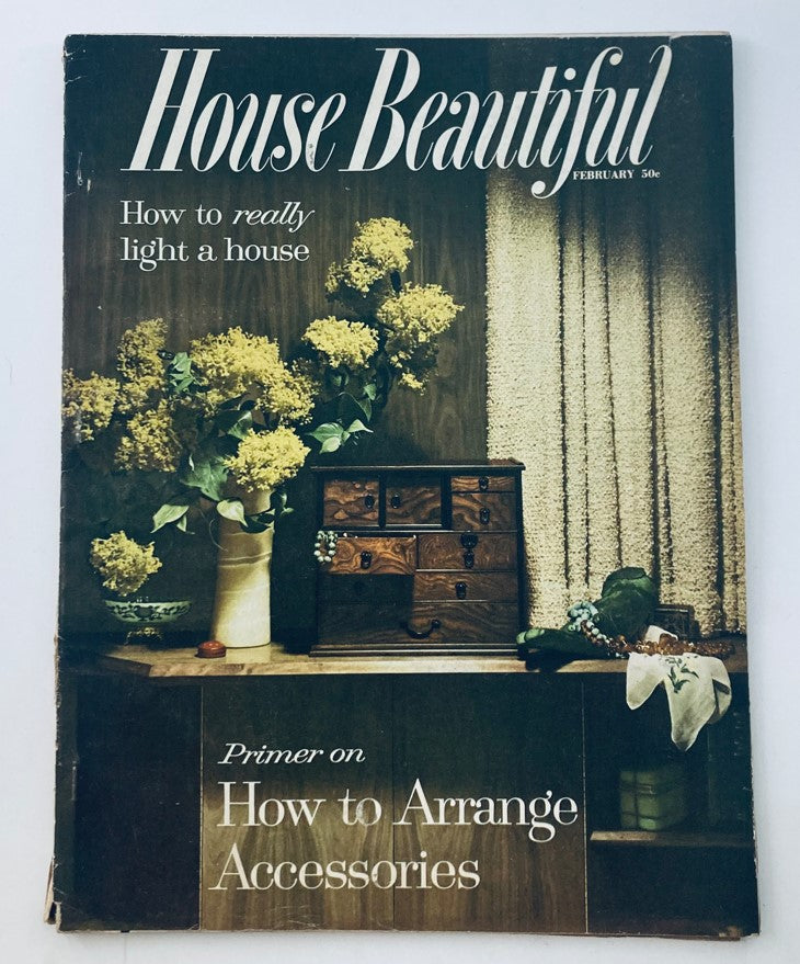 House Beautiful Magazine February 1958 How To Arrange Accessories No Label