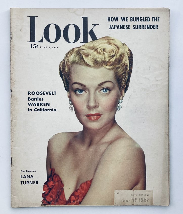 VTG Look Magazine June 6 1950 Vol 14 No. 12 Cover Girl Lana Turner