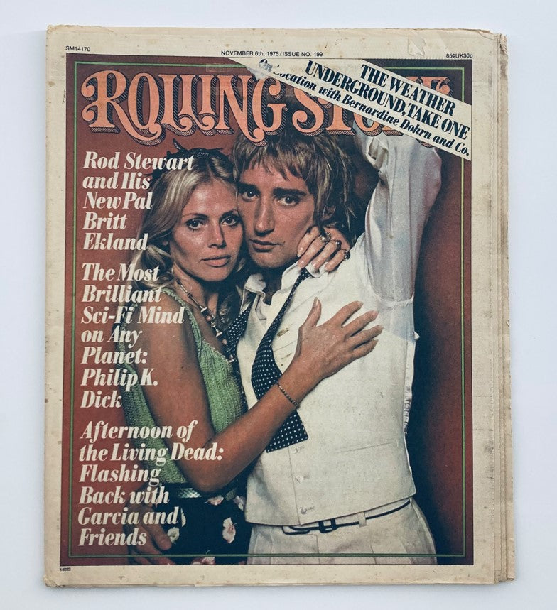 VTG Rolling Stone Magazine November 6 1975 No. 199 Rod Stewart & Britt Ekland