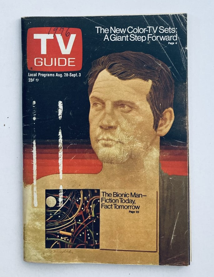 TV Guide Magazine August 28 1976 The Bionic Man WA-Baltimore Edition