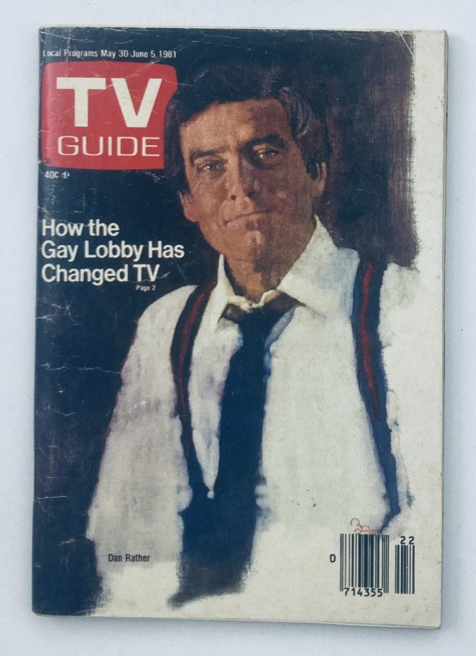 TV Guide Magazine May 30 1981 Dan Rather Kansas State Ed. No Label