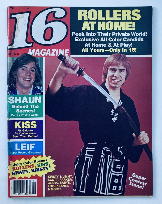 VTG 16 Magazine April 1978 Shaun Cassidy, Kiss and Bay City Rollers No Label