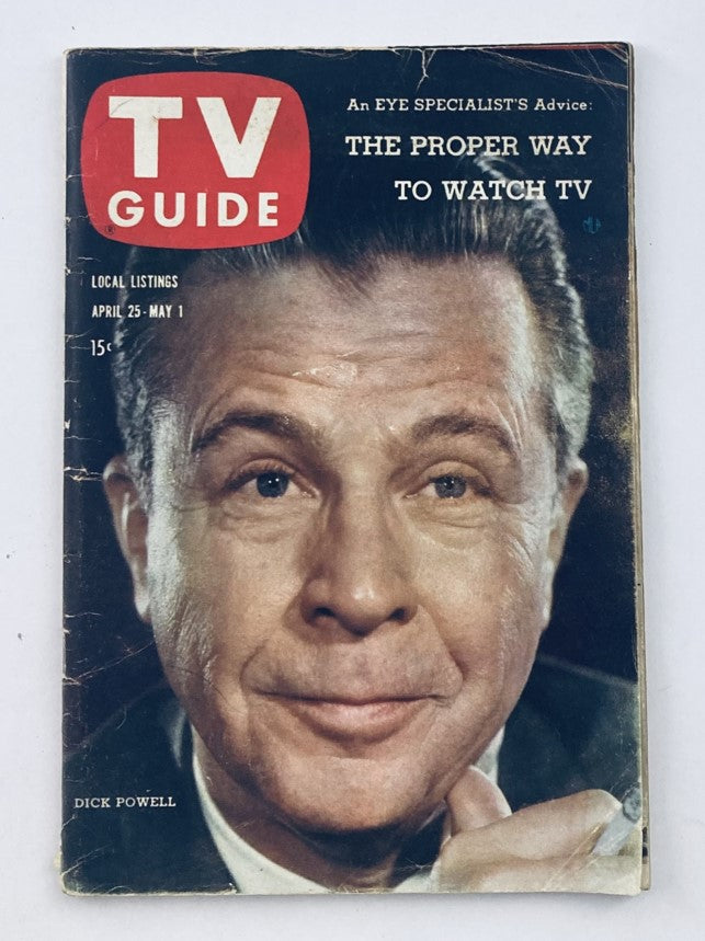 TV Guide Magazine April 25 1959 Vol 7 No. 17 Dick Powell Georgia Ed. No Label