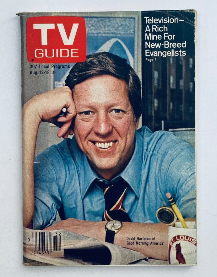 TV Guide Magazine August 12 1978 David Hartman Wheeling-Steubenville Ed No Label